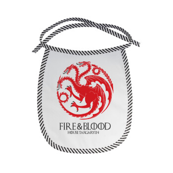 GOT House Targaryen, Fire Blood, Σαλιάρα μωρού αλέκιαστη με κορδόνι Μαύρη