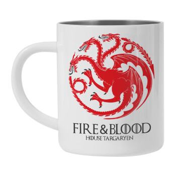 GOT House Targaryen, Fire Blood, Κούπα Ανοξείδωτη διπλού τοιχώματος 450ml