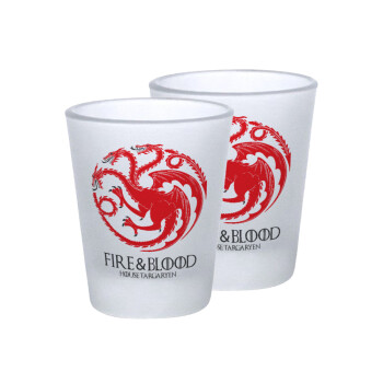 GOT House Targaryen, Fire Blood, Σφηνοπότηρα γυάλινα 45ml του πάγου (2 τεμάχια)