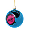 Blue Christmas tree ball ornament 8cm