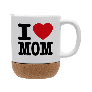 I LOVE MOM, Ceramic coffee mug Cork (MAT), 330ml (1pcs)