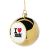 Golden Christmas tree ball ornament 8cm