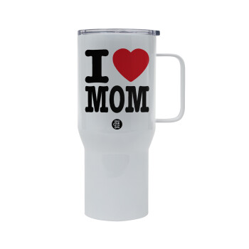 I LOVE MOM, Tumbler με καπάκι, διπλού τοιχώματος (θερμό) 750L