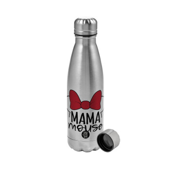 MAMA mouse, Metallic water bottle, stainless steel, 750ml