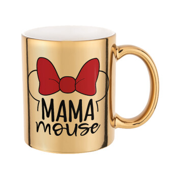 MAMA mouse, Κούπα κεραμική, χρυσή καθρέπτης, 330ml
