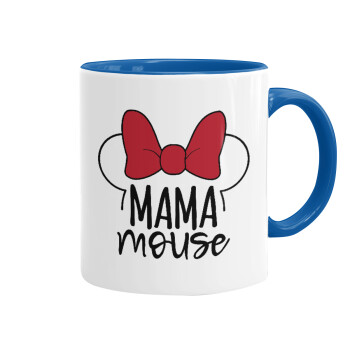 MAMA mouse, Κούπα χρωματιστή μπλε, κεραμική, 330ml