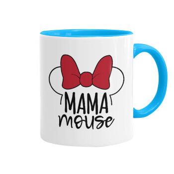 MAMA mouse, Κούπα χρωματιστή γαλάζια, κεραμική, 330ml