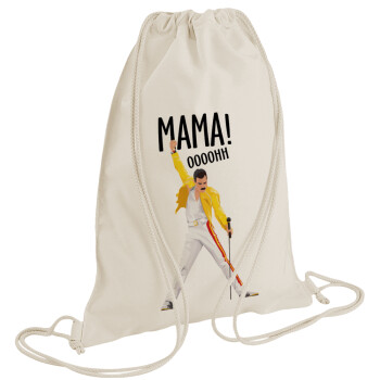 mama ooohh!, Backpack bag GYMBAG natural (28x40cm)