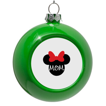 mini mom, Green Christmas tree ornament bauble 8cm