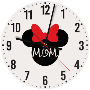 mini mom, Ρολόι τοίχου ξύλινο (30cm)