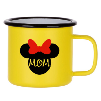 mini mom, Metallic enamel MATT Yellow cup 360ml