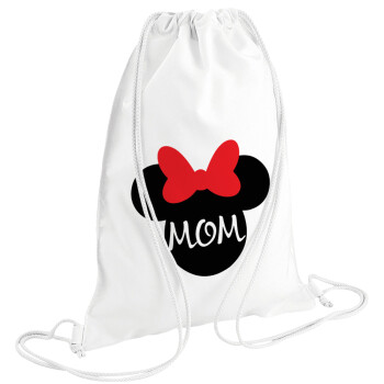 mini mom, Backpack pouch GYMBAG white (28x40cm)