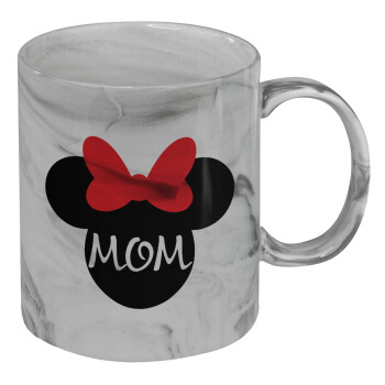 mini mom, Mug ceramic marble style, 330ml