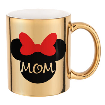 mini mom, Mug ceramic, gold mirror, 330ml