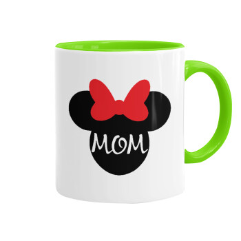 mini mom, Mug colored light green, ceramic, 330ml