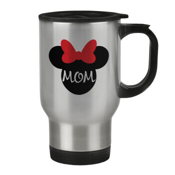 mini mom, Stainless steel travel mug with lid, double wall 450ml