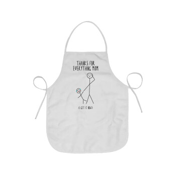 Thanks for everything mom, Chef Apron Short Full Length Adult (63x75cm)