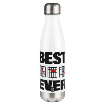 Best DAD Ever guitar chords, Metal mug thermos White (Stainless steel), double wall, 500ml