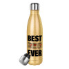 Glitter gold stainless steel thermos bottle, double-walled, 500ml