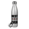 Metallic Glitter Silver Thermos Flask (Stainless steel), double-walled, 500ml