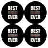 SET of 4 round wooden coasters (9cm)