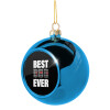 Blue Christmas tree ball ornament 8cm