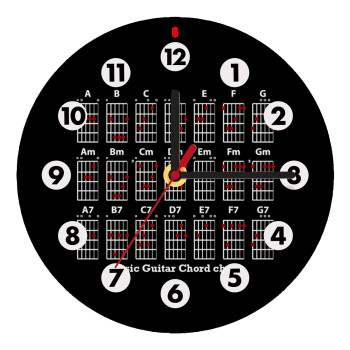 Guitar tabs, Wooden wall clock (20cm)