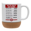 Ceramic coffee mug Cork (MAT), 330ml (1pcs)