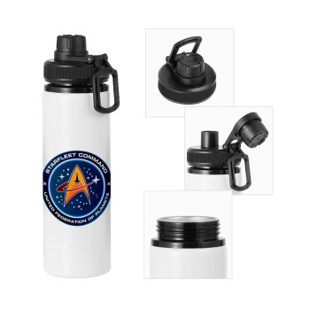 Starfleet command, Metal water bottle with safety cap, aluminum 850ml