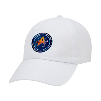 Starfleet command, Καπέλο Ενηλίκων Baseball Λευκό 5-φύλλο (POLYESTER, ΕΝΗΛΙΚΩΝ, UNISEX, ONE SIZE)