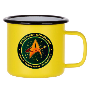 Starfleet command, Metallic enamel MATT Yellow cup 360ml