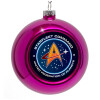 Purple Christmas tree ornament bauble 8cm