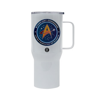 Starfleet command, Mega Stainless steel Tumbler with lid, double wall 750L