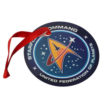 Starfleet command, Christmas ornament glass 9cm