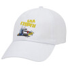 Adult Baseball Cap White 5-panel (POLYESTER, ADULT, UNISEX, ONE SIZE)