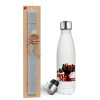 Easter candle, metallic white thermos bottle (500ml) & aromatic flat candle (30cm) (GRAY)