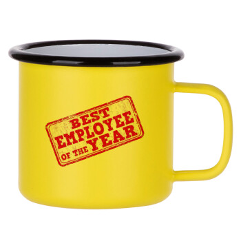 Best employee of the year, Metallic enamel MATT Yellow cup 360ml