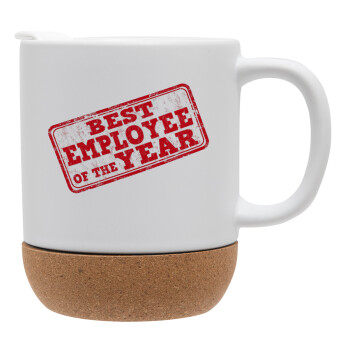 Best employee of the year, Ceramic coffee mug Cork (MAT), 330ml (1pcs)