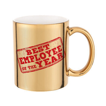 Best employee of the year, Mug ceramic, gold mirror, 330ml