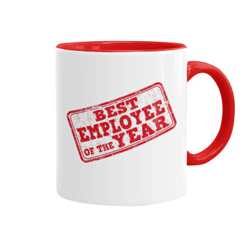 Best employee of the year, Mug colored red, ceramic, 330ml