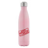 Metal mug thermos Pink Iridiscent (Stainless steel), double wall, 500ml