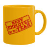 Ceramic coffee mug yellow, 330ml