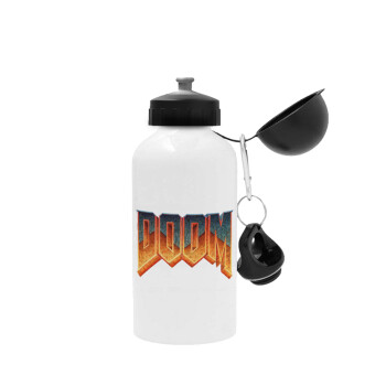 DOOM, Metal water bottle, White, aluminum 500ml