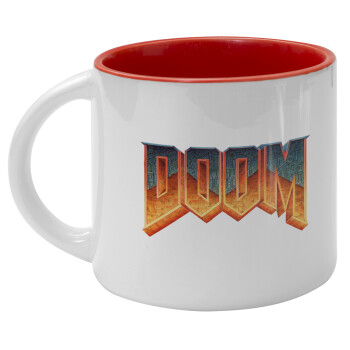 DOOM, Κούπα κεραμική 400ml Λευκή/Κόκκινη