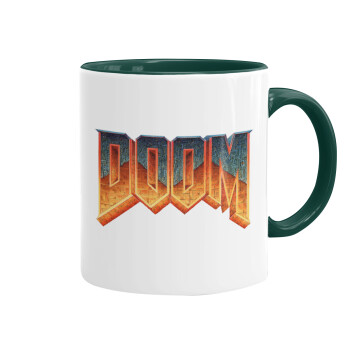 DOOM, Κούπα χρωματιστή πράσινη, κεραμική, 330ml