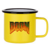 Metallic enamel MATT Yellow cup 360ml