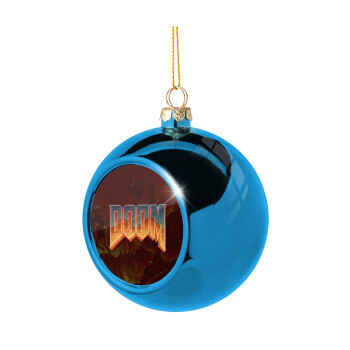 DOOM, Χριστουγεννιάτικη μπάλα δένδρου Μπλε 8cm