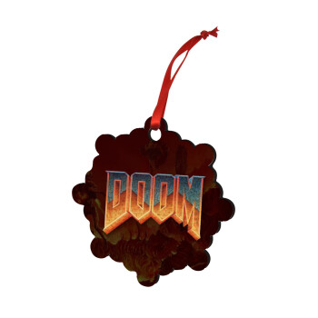 DOOM, Christmas ornament snowflake wooden 7.5cm