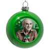 Green Christmas tree ornament bauble 8cm