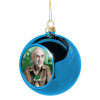 Blue Christmas tree ball ornament 8cm